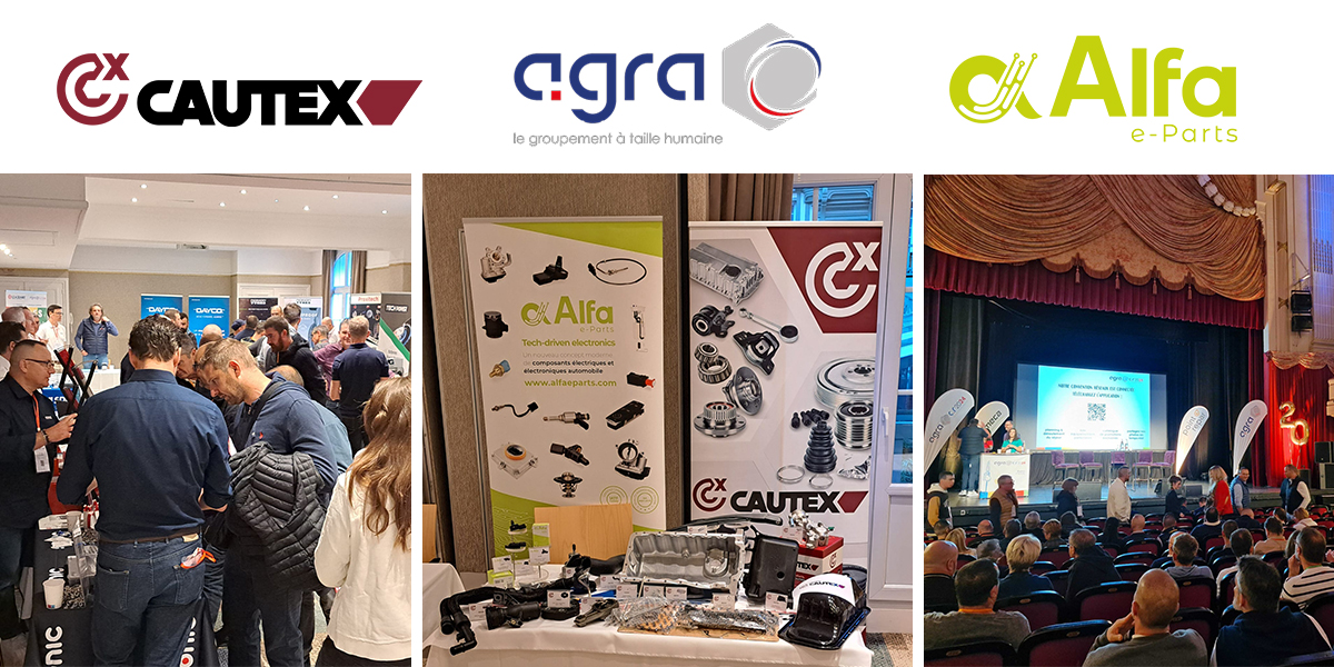 Cautex y Alfa e-Parts exponen en la convención de su cliente francés AGRA